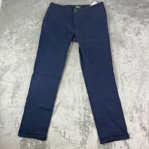 Dip navy blue casual minimalist chino pants mens 34x32